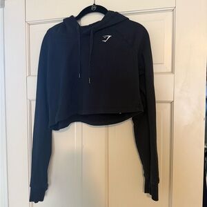Gymshark Black Cropped Hoodie